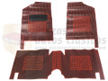 Juego alfombrillas delanteras y traseras de goma Rojo/Negro Renault 14 (antiguo stock)