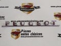 Anagrama metálico cromado letras Peugeot 23,5cm.