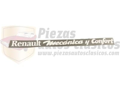 Pegatina Renault Mecánica y Confort (interior/blanco)