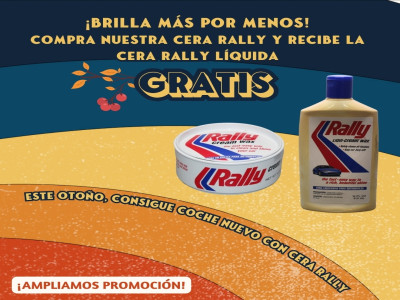 Promoción Cera Rally 2x1 con Cera Líquida Gratis