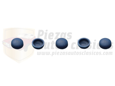 Kit 5 capuchones tornillos matrícula azul diámetro interior 9mm