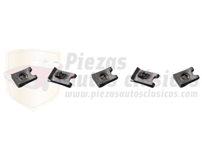 Kit 5 clips metálico diámetro interior 4,2mm 11x18mm recambio calidad equivalente