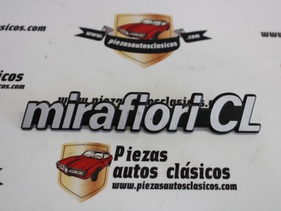 Anagrama Seat 131 Mirafiori CL metálico