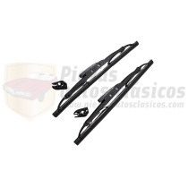 Pareja Escobillas Limpiaparabrisas 28cm Negras Renault 4 , Seat 600, Escarabajo Con Clips de Sujeción recambio calidad equivalente
