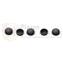 Kit 5 capuchones tornillos matrícula negro diámetro interior 9mm