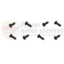 Kit 8 Tornillos parachoques Renault 5 Francés, color negro, recambio calidad equivalente