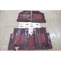 Juego alfombrillas goma rojo/negro Simca 1200 Especial mod.1