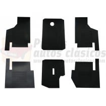 Juego alfombrillas goma negra Seat 600