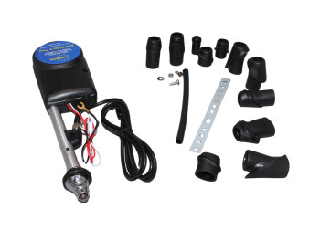 Antena eléctrica cromada con múltiples adaptadores universal