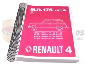 Manual de reparación 175 Renault 4 copia encuadernada