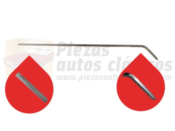 Moldura Aleta Delantera Izquierda Renault 10 (fabricación antigua) inox