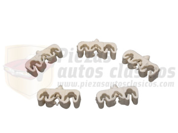 Kit de 5 grapas fijación tubo freno Renault (tres vias) Ref:7703079349