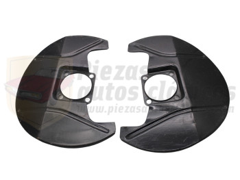 Pareja de chapas protectoras de discos de frenos delanteros modelo 1 Seat 124 Spider (USADAS)