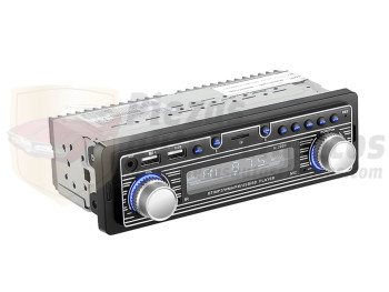 Retro radio RDS, MP3, USB, SD, AUXIN, BT, A2DP, 4X60W con mando a distancia y cables conexión ISO incorporados