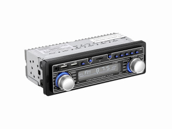 Retro radio RDS, MP3, USB, SD, AUXIN, BT, A2DP, 4X60W con mando a distancia y cables conexión ISO incorporados