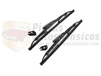 Pareja Escobillas Limpiaparabrisas 28cm Negras Renault 4 , Seat 600, Escarabajo Con Clips de Sujeción recambio calidad equivalente