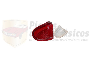 Par de tulipas de intermitencia roja y blanca para Renault 4CV recambio calidad equivalente