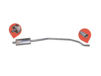 Tubo escape intermedio para sustituir 1204, 1207 y 1205 Simca 1200 equivalente 0016619700