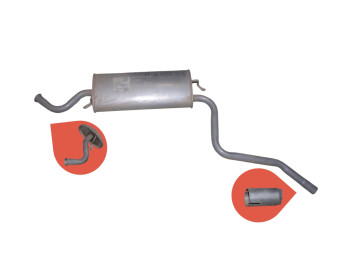 Silencioso trasero Fiat Cinquecento equivalente MK 85040
