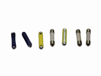 Kit 7 fusibles cerámicos 3x8 - 2x15 - 2x25 Amperios