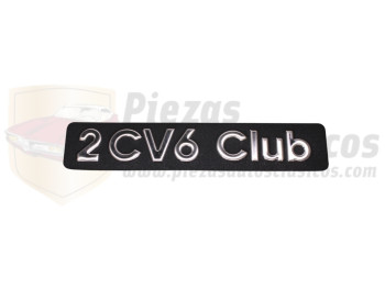 Anagrama adhesivo 2CV6 Club recambio calidad equivalente