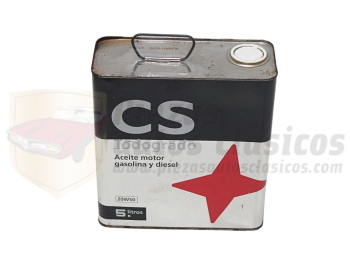 Aceite motor gasolina-diésel CS Todogrado 20W50 lata metálica 5L. (Antiguo stock, con defectos)