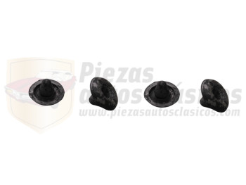 Kit 4 topes de puerta Renault 4CV y toe capó Dauphine diámetros 8/19 altura 15mm