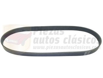 Correa trapecial Poli V 6kx870 Renault 19 y 21, Citroën, Ford, Opel , Fiat, Mini, Peugeot OEM: 7701064334
