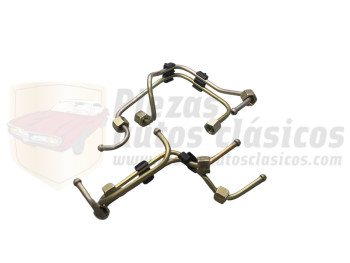 Juego 4 tubos inyectores Renault 18, 21 y Trafic Diésel Ref:7705090909