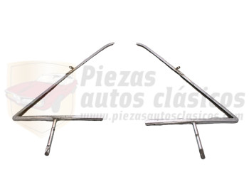 Pareja de marcos cristales giratorios puertas delanteras Seat 124 (USADAS)