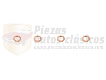 Kit 4 arandelas de cobre 10X16 para latiguillos de freno Renault