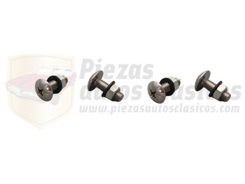 Kit 4 tornillos fijación paragolpes trasero y delantero Citroen 2CV, Mehari y derivados