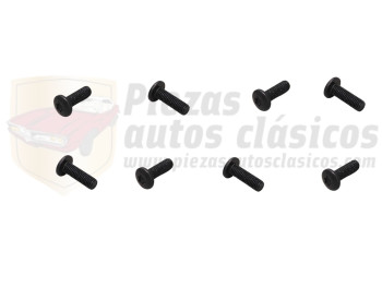Kit 8 Tornillos parachoques Renault 5 Francés, color negro, recambio calidad equivalente