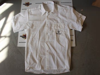 Camisa blanca de manga corta Renault Talla M 116cm (mod.1)