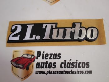 Anagrama adhesivo trasero 2L. Turbo Renault 21 Ref: 7700809337