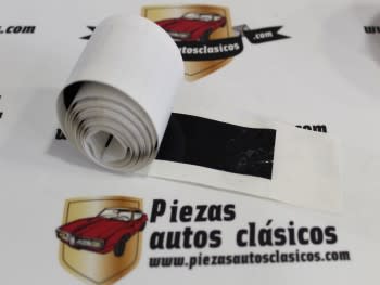 Adhesivo Negro Paragolpes Delantero o Trasero 2CV, Dyane Altura 30mm.
