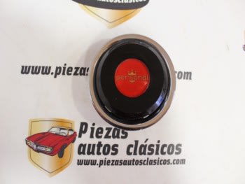 Pulsador Cláxon Volante Deportivo Personal Negro-Cromo Fitipaldi (Antiguo Stock)