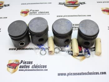 Equipo motor 4 pistones + 4 bulónes + segmentos Siata 750 (60,01mm)