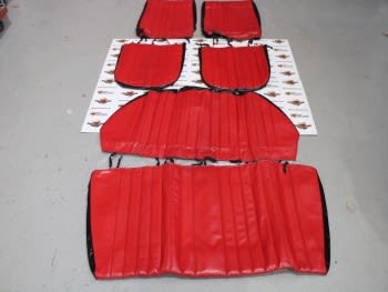 Juego fundas de asientos rojo/negro renault Gordini, Ondine, Dauphine