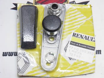 Maneta elevalunas metálica cromo-negro Renault 5, 7, 12, 20 REF:7700589362