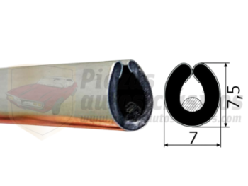 Kit de 7 metros perfil vierteaguas cromado Renault 4 F , F6.....