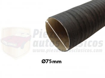 Tubo cartón-aluminio para aire tricapa comprimido diámetro 75mm (3,3m de largo)