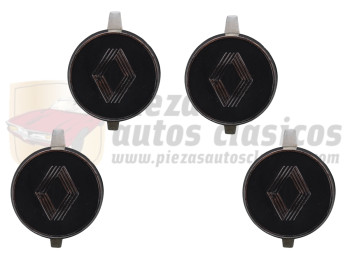 Kit 4 centros de llanta Renault 4, 5, 16 (63mm diámetro de encaje)