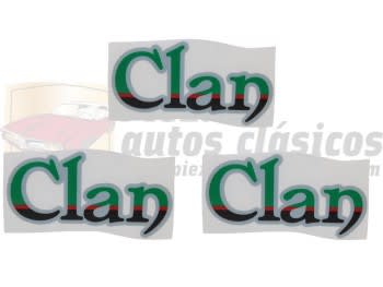 Kit 3 pegatinas Clan Renault 4